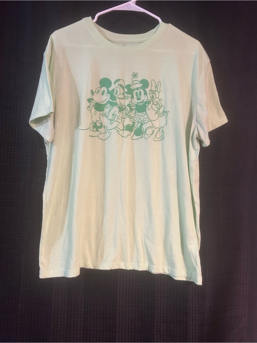 Adult Lime Green Disney Mickey and Friends Graphic Tee